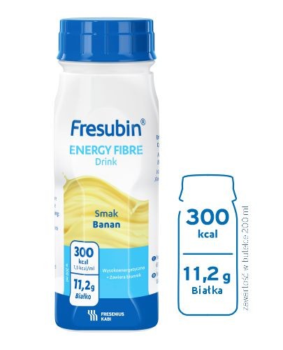 
                                                                                                      Fresubin Energy Fibre DRINK, smak bananowy, 4x200 ml  - Fresubin                                                                      