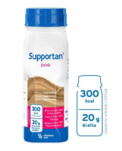 
                                                                                                      Supportan DRINK, smak cappuccino, 4x200 ml - Fresubin                                                                      