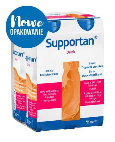 
                                                                                                      Supportan DRINK, smak owoce tropikalne, 4x200 ml - Fresubin                                                                      