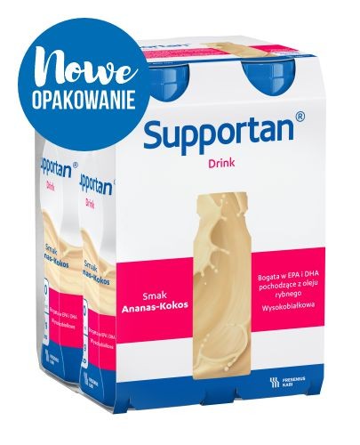 
                                                                                                      Supportan DRINK, smak ananas - kokos, 4x200 ml - Fresubin                                                                      