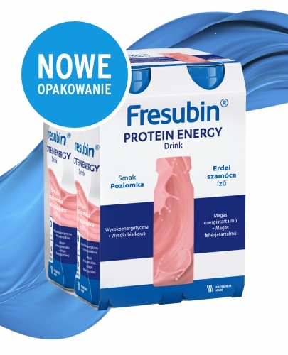 
                                                                                                      Fresubin Protein Energy DRINK, smak poziomkowy, 4x200 ml - Fresubin                                                                      