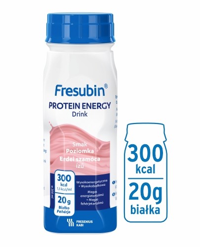 
                                                                                                      Fresubin Protein Energy DRINK, smak poziomkowy, 4x200 ml - Fresubin                                                                      