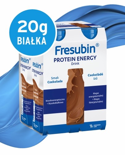 
                                                                                                      Fresubin Protein Energy DRINK, smak czekoladowy, 4x200 ml - Fresubin                                                                      