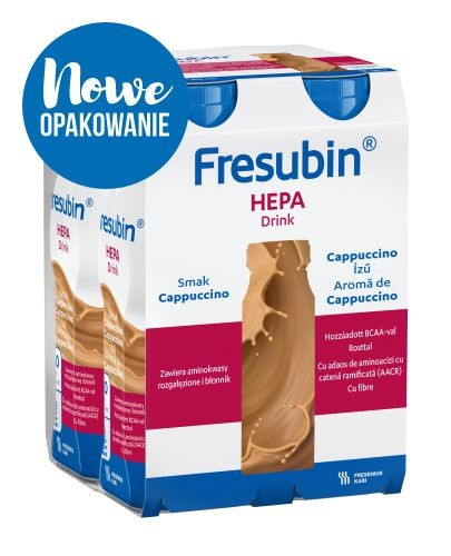 
                                                                                                      Fresubin Hepa, smak cappuccino, 4x200 ml - Fresubin                                                                      