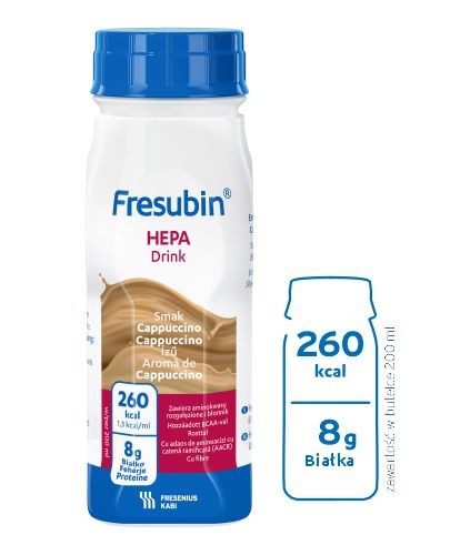 
                                                                                                      Fresubin Hepa, smak cappuccino, 4x200 ml - Fresubin                                                                      