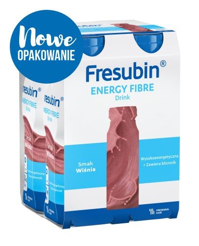 
                                                                                                      Fresubin Energy Fibre DRINK, smak wiśniowy, 4x200 ml  - Fresubin                                                                      