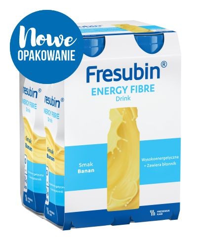 
                                                                                                      Fresubin  ENERGY FIBRE Drink, smak bananowy, 4x200 ml  - Fresubin                                                                      