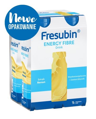 
                                                                                                      Fresubin Energy Fibre DRINK, smak bananowy, 4x200 ml  - Fresubin                                                                      