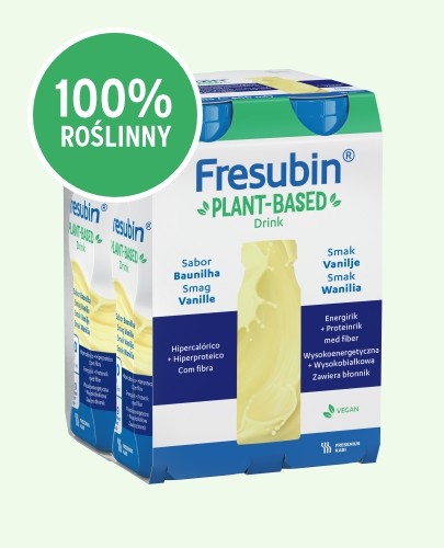 
                                                                                                      Fresubin PLANT-BASED Drink, smak waniliowy, 4x200 ml - Fresubin                                                                      