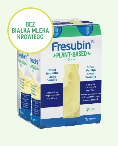 
                                                                                                      Fresubin PLANT-BASED Drink, smak waniliowy, 4x200 ml - Fresubin                                                                      